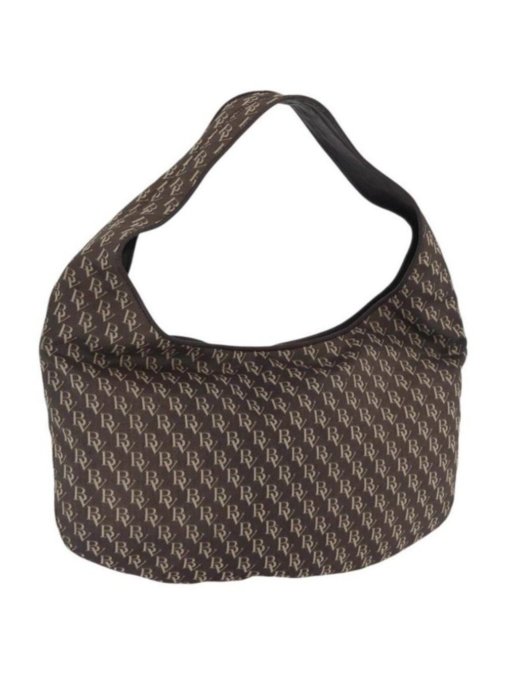 Authentic BOTTEGA VENETA Hobo Shoulder Bag Canvas Brown